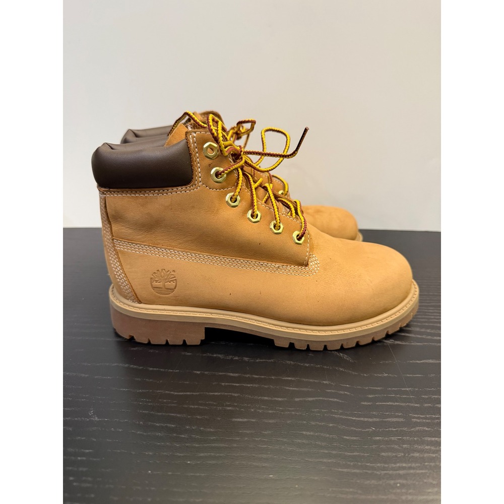 Timberland Size 3 Kids 6 Inch Premium Waterproof Boots Wheat Nubuck 12709